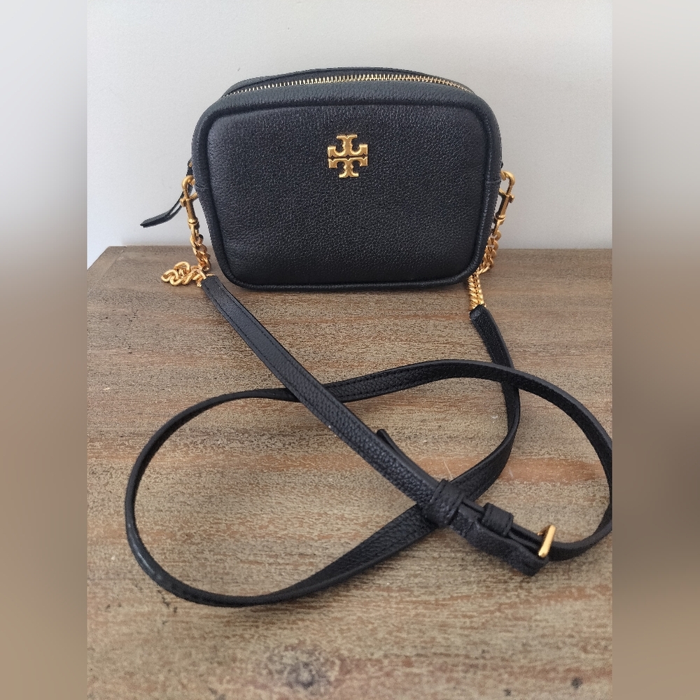Tory Burch Black and Gold Crossbody Bag